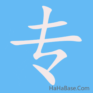 《专》的筆順動畫寫字動畫演示