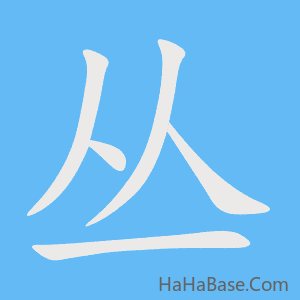 《丛》的筆順動畫寫字動畫演示