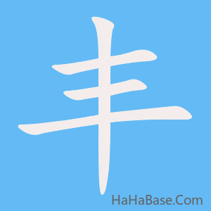 《丰》的筆順動畫寫字動畫演示