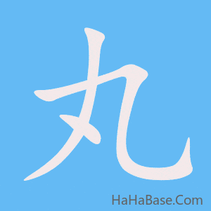 《丸》的筆順動畫寫字動畫演示