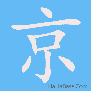 《京》的筆順動畫寫字動畫演示