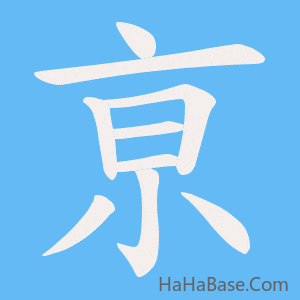 《亰》的筆順動畫寫字動畫演示