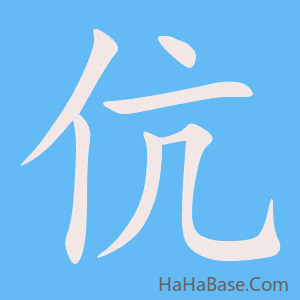 《伉》的筆順動畫寫字動畫演示