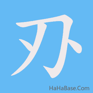 《刅》的筆順動畫寫字動畫演示