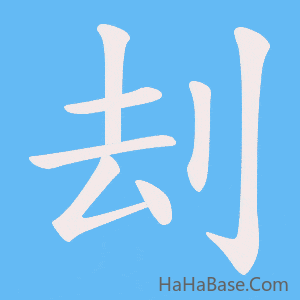 《刦》的筆順動畫寫字動畫演示
