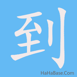 《到》的筆順動畫寫字動畫演示