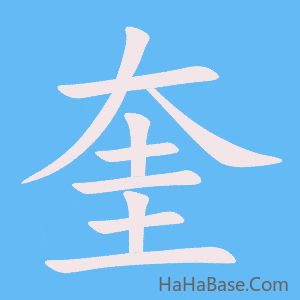 《奎》的筆順動畫寫字動畫演示