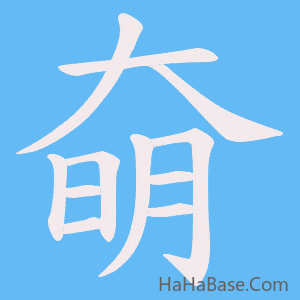 《奛》的筆順動畫寫字動畫演示