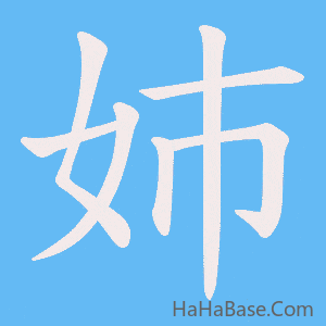 《姉》的筆順動畫寫字動畫演示