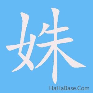 《姝》的筆順動畫寫字動畫演示
