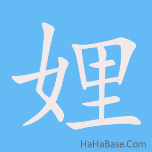 《娌》的筆順動畫寫字動畫演示