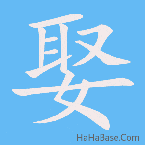 《娶》的筆順動畫寫字動畫演示