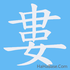 《婁》的筆順動畫寫字動畫演示