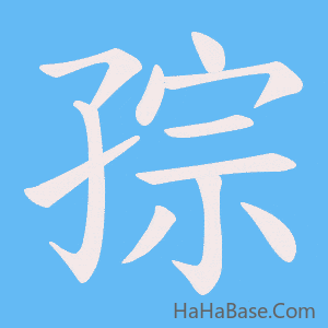 《孮》的筆順動畫寫字動畫演示