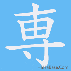 《専》的筆順動畫寫字動畫演示