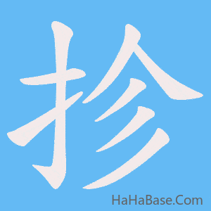 《抮》的筆順動畫寫字動畫演示
