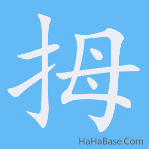 《拇》的筆順動畫寫字動畫演示
