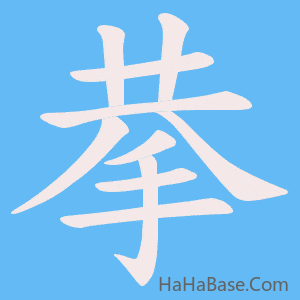 《拲》的筆順動畫寫字動畫演示