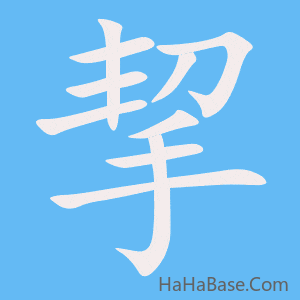 《挈》的筆順動畫寫字動畫演示