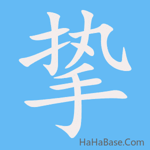 《挚》的筆順動畫寫字動畫演示