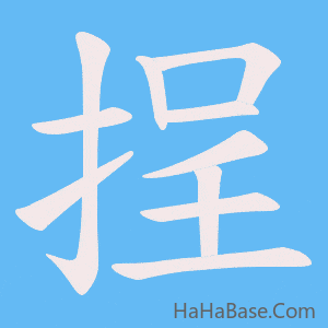 《挰》的筆順動畫寫字動畫演示