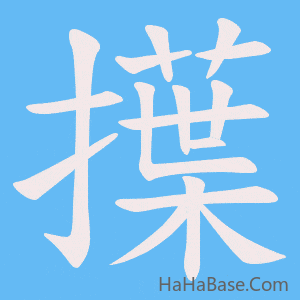 《擛》的筆順動畫寫字動畫演示