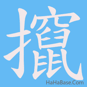 《攛》的筆順動畫寫字動畫演示
