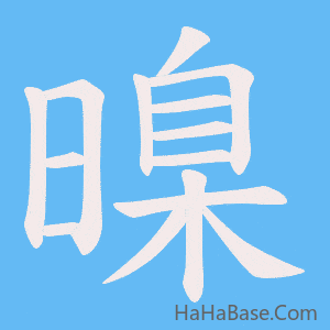 《暞》的筆順動畫寫字動畫演示