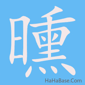 《曛》的筆順動畫寫字動畫演示