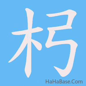 《杛》的筆順動畫寫字動畫演示