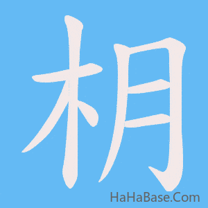 《枂》的筆順動畫寫字動畫演示
