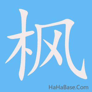 《枫》的筆順動畫寫字動畫演示