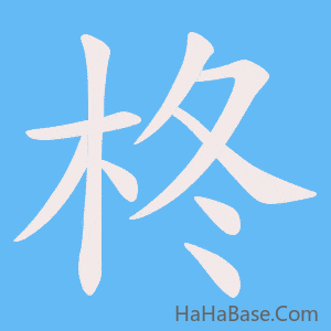 《柊》的筆順動畫寫字動畫演示