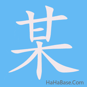 《某》的筆順動畫寫字動畫演示
