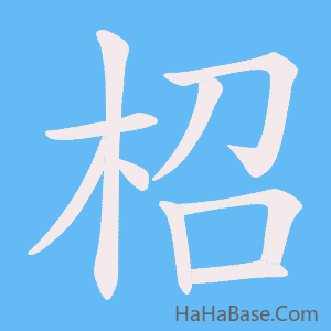 《柖》的筆順動畫寫字動畫演示