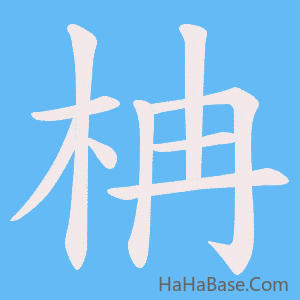 《柟》的筆順動畫寫字動畫演示