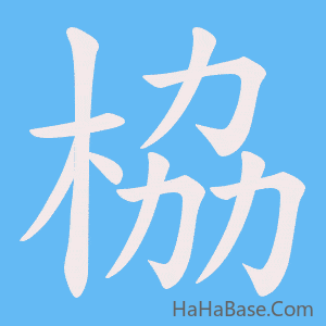 《栛》的筆順動畫寫字動畫演示