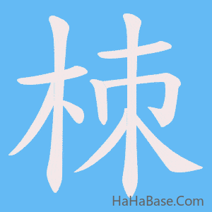 《栜》的筆順動畫寫字動畫演示