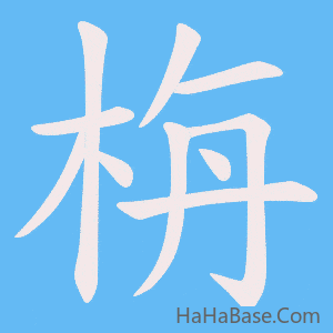 《栴》的筆順動畫寫字動畫演示