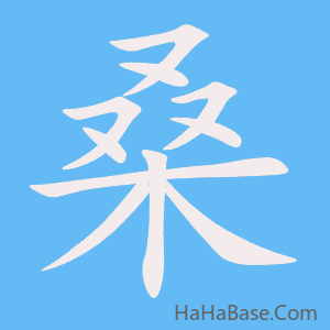 《桑》的筆順動畫寫字動畫演示