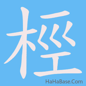 《桱》的筆順動畫寫字動畫演示