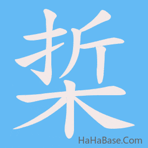 《梊》的筆順動畫寫字動畫演示