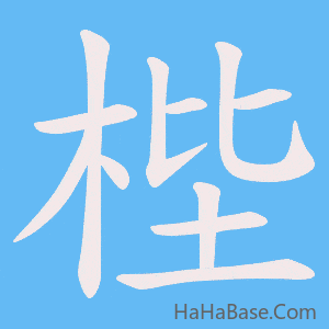 《梐》的筆順動畫寫字動畫演示