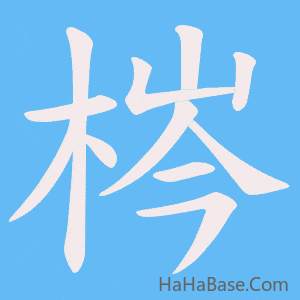 《梣》的筆順動畫寫字動畫演示