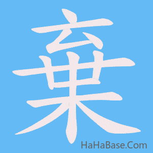 《棄》的筆順動畫寫字動畫演示