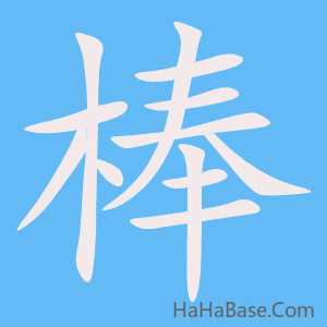 《棒》的筆順動畫寫字動畫演示