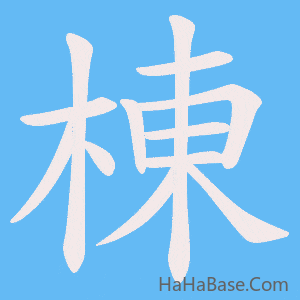 《棟》的筆順動畫寫字動畫演示