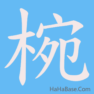 《椀》的筆順動畫寫字動畫演示