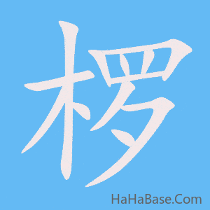 《椤》的筆順動畫寫字動畫演示