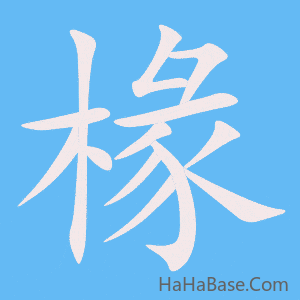 《椽》的筆順動畫寫字動畫演示